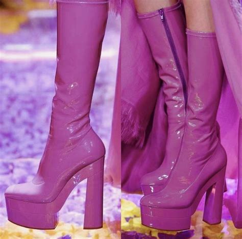 versace gogo boots pink|farfetch Versace boots.